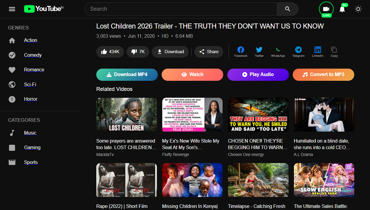 YouTube Media Downloader & MP3 Converter Script